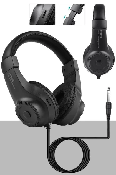 Midex RS-20 Stereo Kulaklık 50mm Sürücü 32 Ohm Çok Amaçlı Stüdyo Referans Dinleme DJ ürün görseli 1