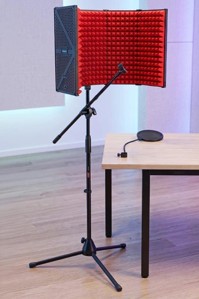 Midex PF-44X RED Mikrofon Standı Filtre ve Ses Yalıtım İzolasyon Paneli ürün görseli 1