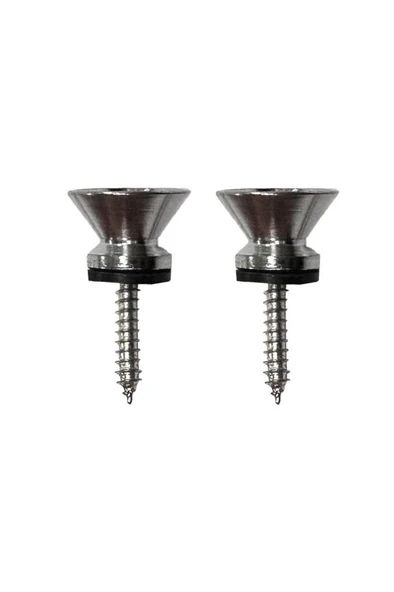 Midex PM1-2X Silver Metal Kaliteli Gitar Askı Pimi Omuz Askısı Takmak İçin Vida Pim (2 Adet) ürün görseli 1