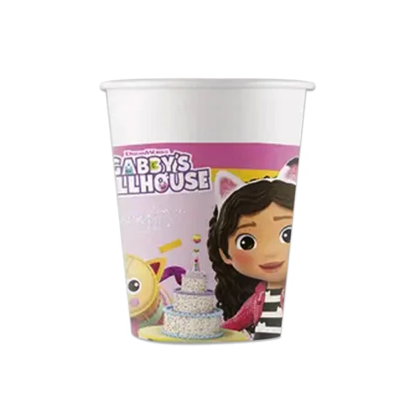 Gabbys Dollhouse Karton Bardak 8 li ürün görseli 1