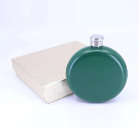 Paslanmaz Çelik Cep Matarası - Yeşil (5oz 148 ml) - Resim 4
