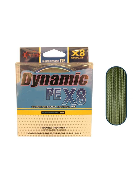 Captain Dynamic Soft PE 8 Örgü Spin İp Misina 150mt Yeşil ürün görseli 1