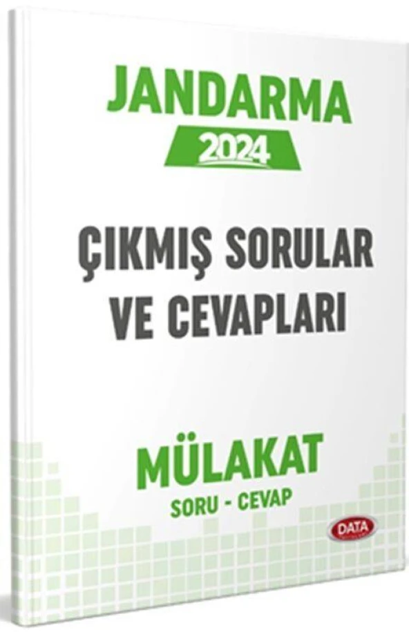 2024 Jandarma Mülakat Çıkmış Soruları ve Cevapları Data Yayınları ürün görseli 1