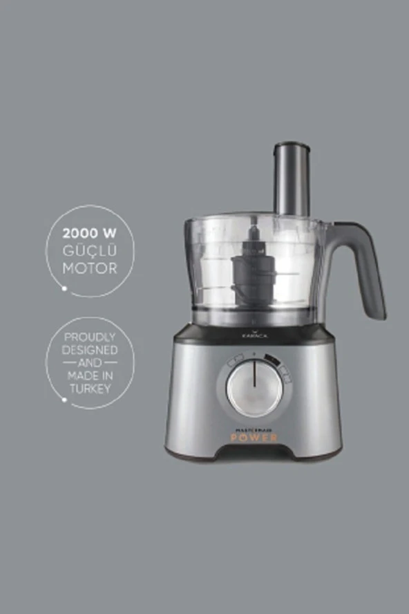 Karaca Mastermaid Power Multifunctional 10 In 1 Galaxy Grey Gıda Hazırlama Seti 2000w ürün görseli 1