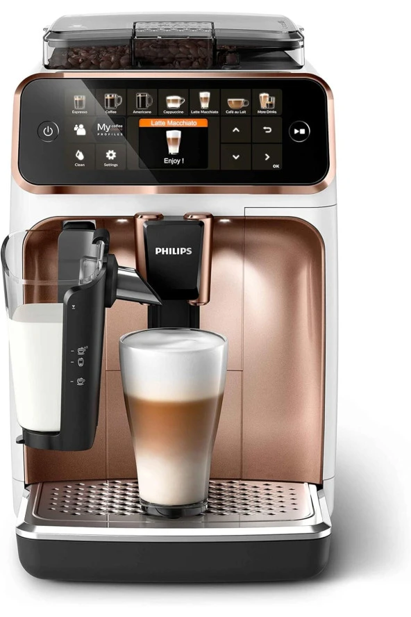 Philips Lattego Tam Otomatik PREMİUM EP5543 Krom-Beyaz Kahve ve Espresso Makinesi 12 Farklı Kahve ürün görseli 1