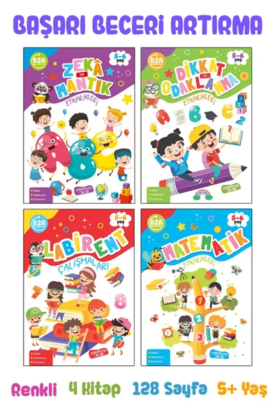 Zeka Geliştirici Etkinlik Seti 5 - 6 Yaş - 4 Kitap ürün görseli 1