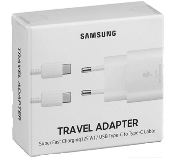 Day Samsung Galaxy S8 Orijinal EP-TA800XWEGWW 25W Type-C Hızlı Şarj Cihazı Beyaz  3A ST800B25W0047 ürün görseli 1