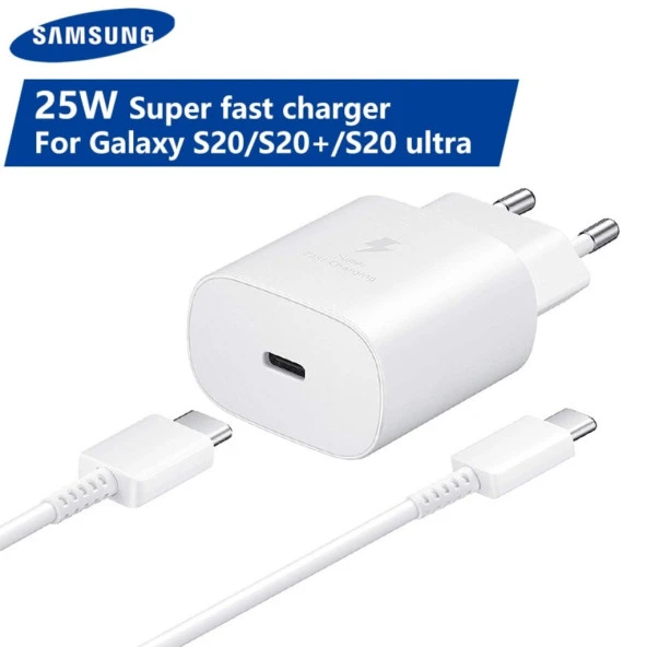 Day Samsung Galaxy S8 Plus Orijin EP-TA800XWEGWW 25W Type-C Hızlı Şarj Cihazı Beyaz  3A ST800B25W0185 ürün görseli 1