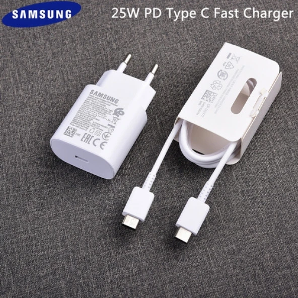 Day Samsung Galaxy Z Flip 3 Orij. EP-TA800XWEGWW 25W Type-C Hızlı Şarj Cihazı Beyaz  3A ST800B25W0482 ürün görseli 1