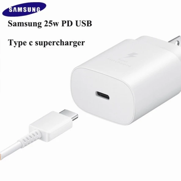 Day Samsung Galaxy Z Flip 3 Orij. EP-TA800XWEGWW 25W Type-C Hızlı Şarj Cihazı Beyaz  3A ST800B25W0550 ürün görseli 1