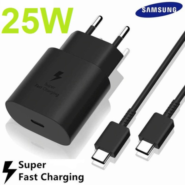 Day Samsung Galaxy S9 Orijinal EP-TA800XBEGWW 25W Type-C Hızlı Şarj Cihazı Siyah 3A ST800S25W0050 ürün görseli 1