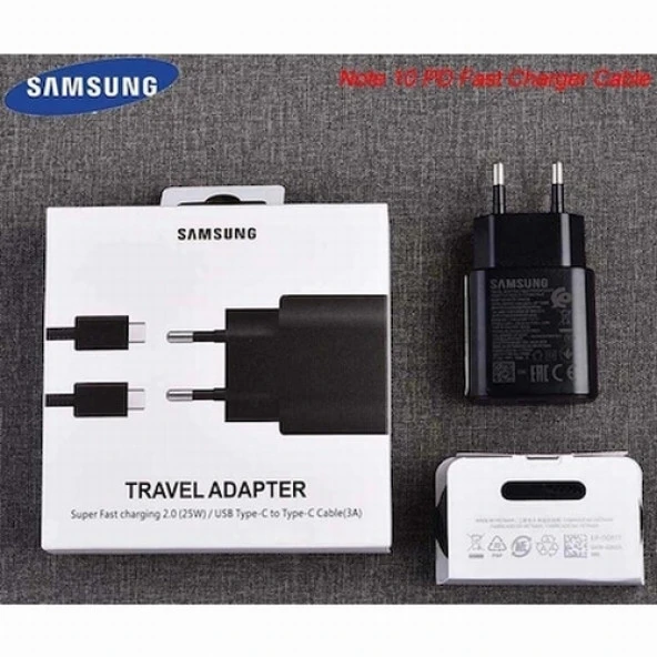 Day Samsung Galaxy S8 Orijinal EP-TA800XBEGWW 25W Type-C Hızlı Şarj Cihazı Siyah 3A ST800S25W0538 ürün görseli 1