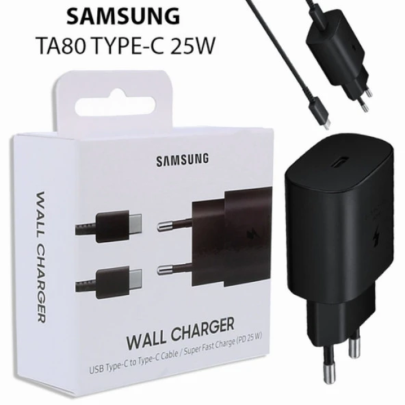 Day Samsung Galaxy S21 Orijinal EP-TA800XBEGWW 25W Type-C Hızlı Şarj Cihazı Siyah 3A ST800S25W0566 ürün görseli 1