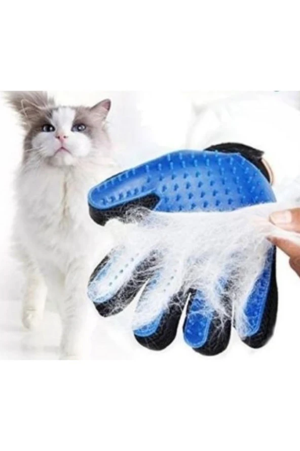 Yıldızhane Kedi Köpek Tüy Toplama Eldiveni Mavi ürün görseli 1