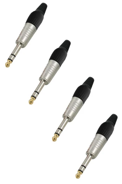 Hepa Merz SFC-S63-4X 6.35MM Stereo Jack Gitar Jack Erkek jak (4 ADET) ürün görseli 1
