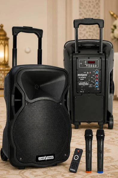 Lastvoice 800W 12 İNÇ Portatif Şarjlı Mikrofonlu Ekholu Mevlüt Anfisi (LS-P1912EE) ürün görseli 1