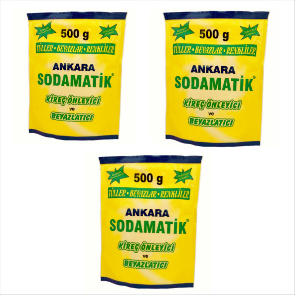 ANKARA SODAMATİK (500 Gr x 3 Adet) ürün görseli 1