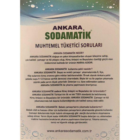 ANKARA SODAMATİK (500 Gr x 3 Adet) - Resim 2