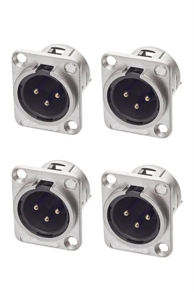 Hepa Merz SFC-SR11-4X XLR ŞASE Erkek Canon 3 Pinli XLR Şase Konnektör (4 ADET) ürün görseli 1