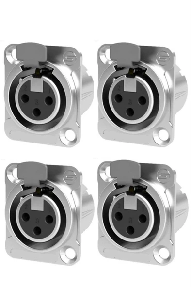 Hepa Merz SFC-SR12-4X XLR ŞASE Dişi Canon 3 Pinli XLR Şase Konnektör (4 ADET) ürün görseli 1
