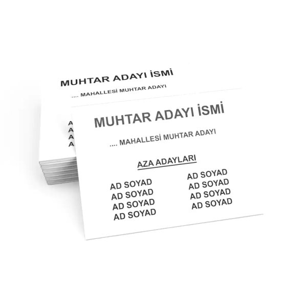 Muhtar Oy Pusulası 1000 Adet - Mahalle Muhtarlığı Seçimi ürün görseli 1