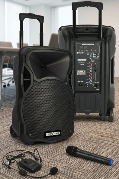 Lastvoice LS-P1915EH Portatif Taşınabilir Headset Mikrofonlu Seyyar Ses Sistemi 15 İNÇ 1200 WATT ürün görseli 1