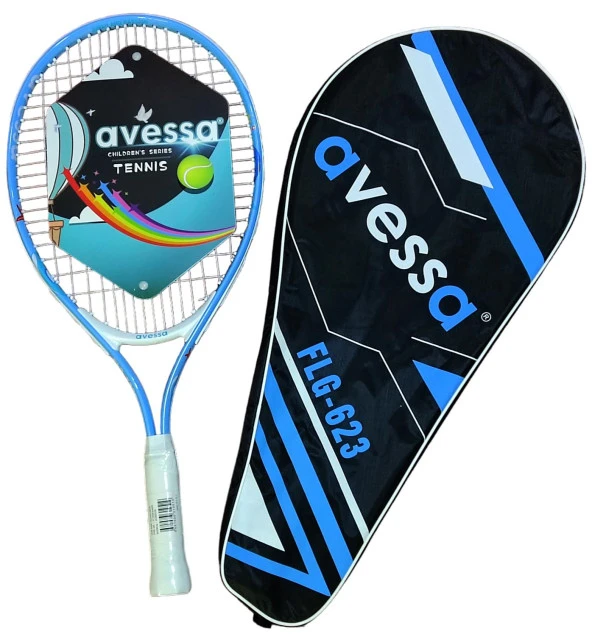Avessa Flg-623M Tek Parça Yunus Balığı Desenli Tenis Raket Set Mavi ürün görseli 1