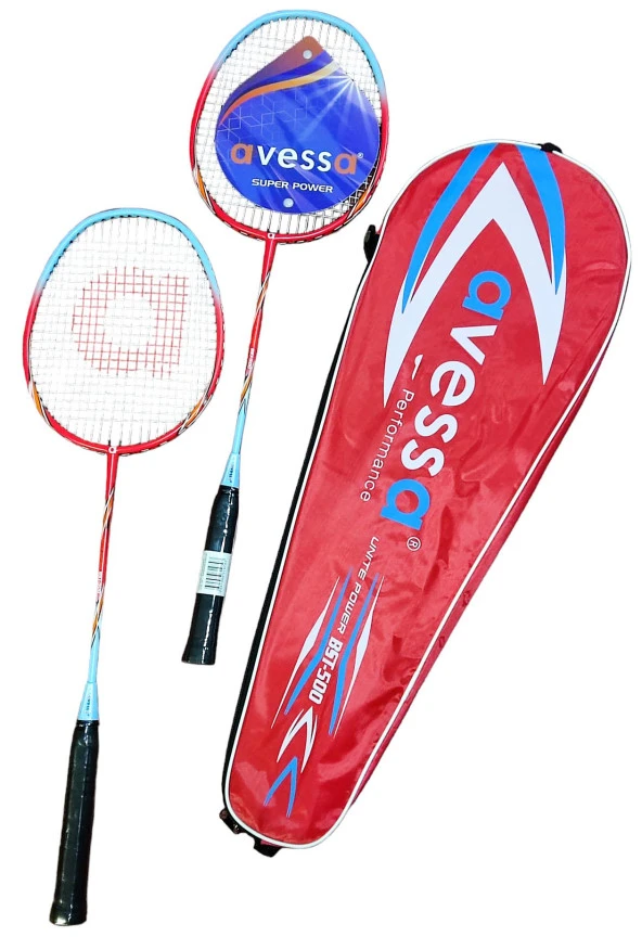 Avessa Bst-500K Badmington Profesyonel Raket Set Kırmızı ürün görseli 1