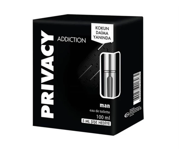 Privacy Addiction EDT 100 ml Erkek Parfüm + 5 Ml Doldurulabilir Sprey Hediyeli ürün görseli 1