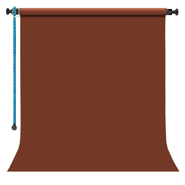 GDX Sabit Chestnut Kağıt Fon Seti 2.70x11m Makaralı Duvar Tavan Tipi Sonsuz Stüdyo Fonu ürün görseli 1