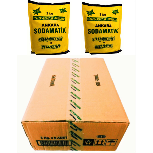 ANKARA SODAMATİK (3 Kg x 6 Adet (KOLİ) ürün görseli 1