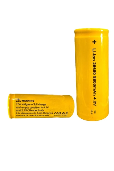 Watton 26650 4.2v 8800 mAh Lithium Li-ion Şarjlı Pil 26x65mm ürün görseli 1