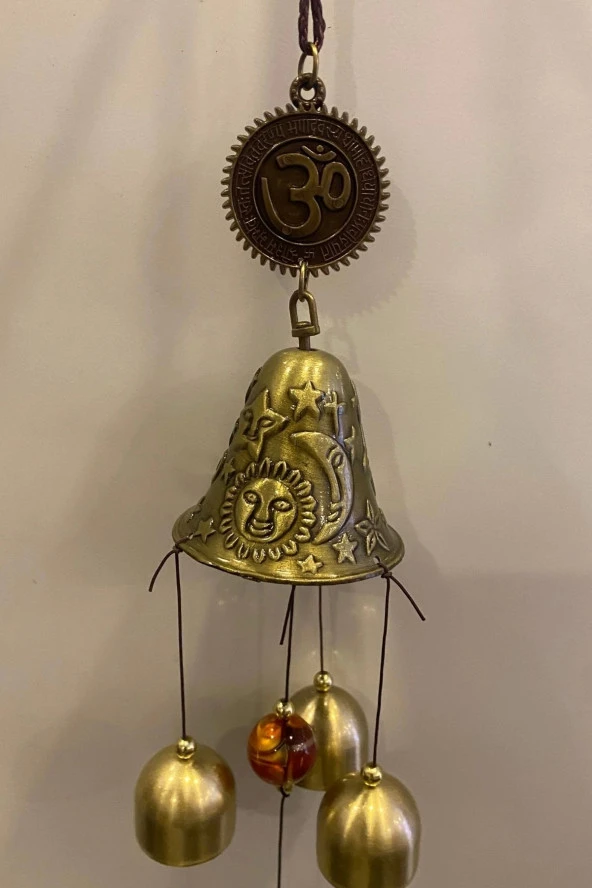 Feng Shui Deprem Zili Çanı Rüzgar Çanı Zili Kapı Çanı Mantra Ohm Om Yoga ürün görseli 1