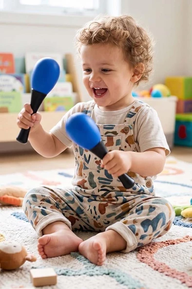 Midex Orf-MRC-06BL Örf Aletleri Mavi Marakas Plastik Maracas 2 Adet (Çift) ürün görseli 1