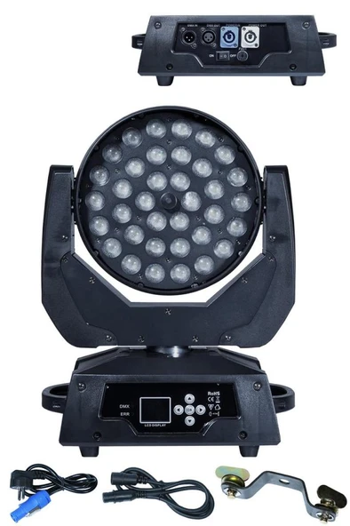 Quenlite ZL-1036 Zoom Wash 36x10W Moving Head Boyama Sahne Işık 16 Kanal DMX Kontrol ürün görseli 1