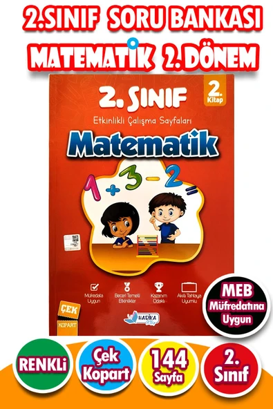 2.Sınıf Matematik 2.Dönem - Etkinlikli Çalışma ve Soru Bankası Kitabı ürün görseli 1