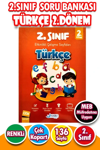 2.Sınıf Türkçe 2.Dönem - Etkinlikli Çalışma ve Soru Bankası Kitabı ürün görseli 1