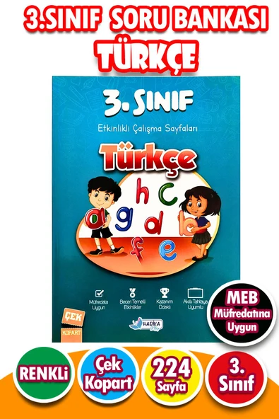 3.Sınıf Türkçe - Etkinlikli Çalışma ve Soru Bankası Kitabı ürün görseli 1