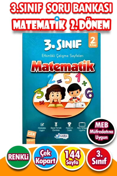 3.Sınıf Matematik 2.Dönem - Etkinlikli Çalışma ve Soru Bankası Kitabı ürün görseli 1