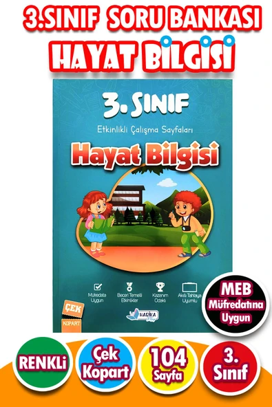3.Sınıf Hayat Bilgisi - Etkinlikli Çalışma ve Soru Bankası Kitabı ürün görseli 1