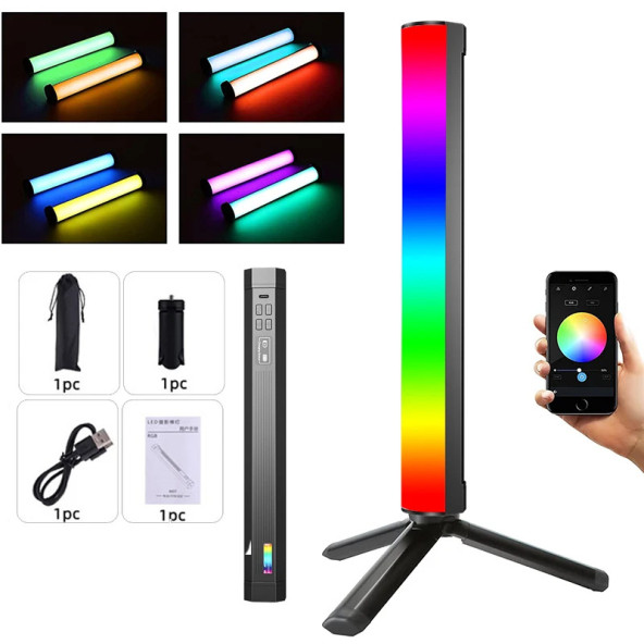 Deyatech RGB Led M07 Ortam Aydınlatma Mini Ayaklı Ambiyans Işığı Fotoğraf&Video Çekim Youtube Tiktok ürün görseli 1