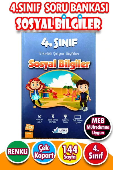 4.Sınıf Sosyal Bilgiler - Etkinlikli Çalışma ve Soru Bankası Kitabı ürün görseli 1