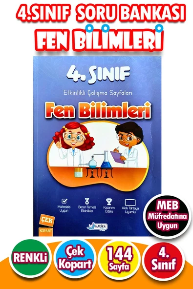 4.Sınıf Fen Bilimleri - Etkinlikli Çalışma ve Soru Bankası Kitabı ürün görseli 1