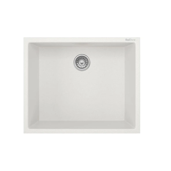 REAL STONE K005 GORDİON 50 BEYAZ GRANİT EVİYE Tezgah Altı 45x40 Cm ürün görseli 1