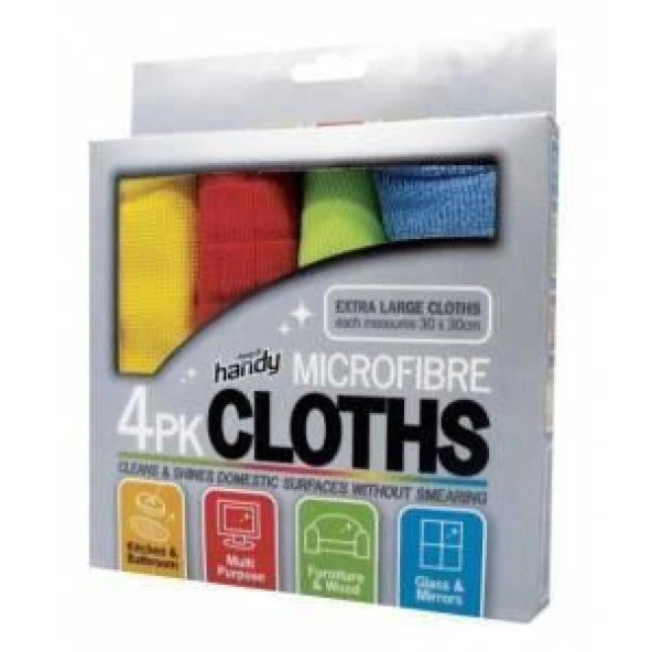 Mirofibre 4pkCloths 4lü Microfiber Temizlik Bezi ürün görseli 1