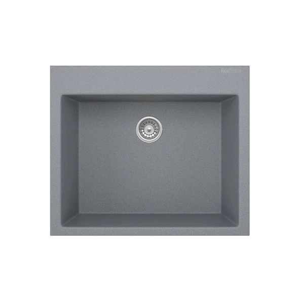 REAL DİDYMA 58 GRANİT EVİYE K002 GRİ 60x53 CM TEZGAH ÜSTÜ ürün görseli 1
