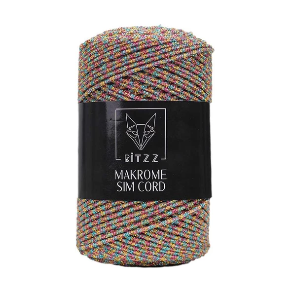 Makrome Sim Cord 2 MM Açık Gökkuşağı ürün görseli 1