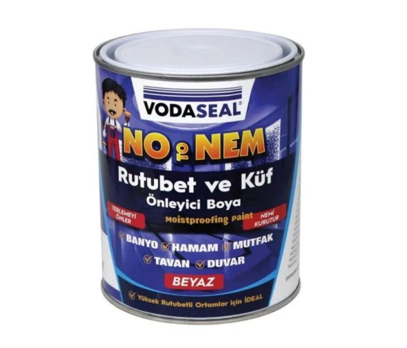 Vodaseal No To Nem Rutubet Ve Küf Önleyici Boya Beyaz 1 Kg ürün görseli 1