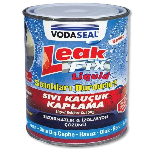 Vodaseal Leak Fix Liquid Sıvı Kauçuk Kaplama 800gr Beyaz ürün görseli 1