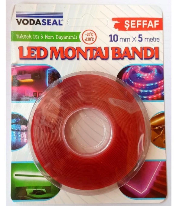 Vodaseal Superfix Çift Taraflı Led Montaj Bandı 10mmx5m ürün görseli 1